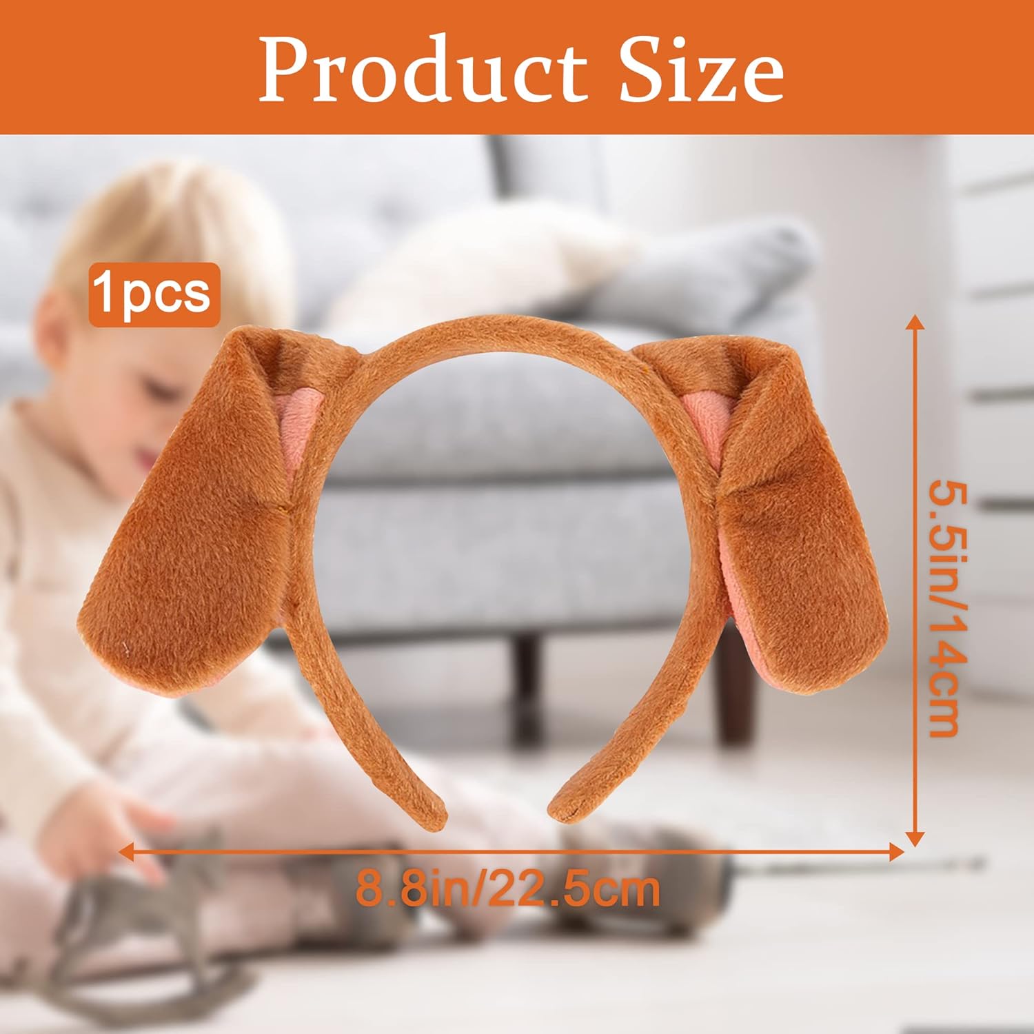 HOYDATE Dalmatian Headband with Dog Ears Costume Dog Ears Headband Cartoon Hair Hoop Headband Hair Accessories - Image 2