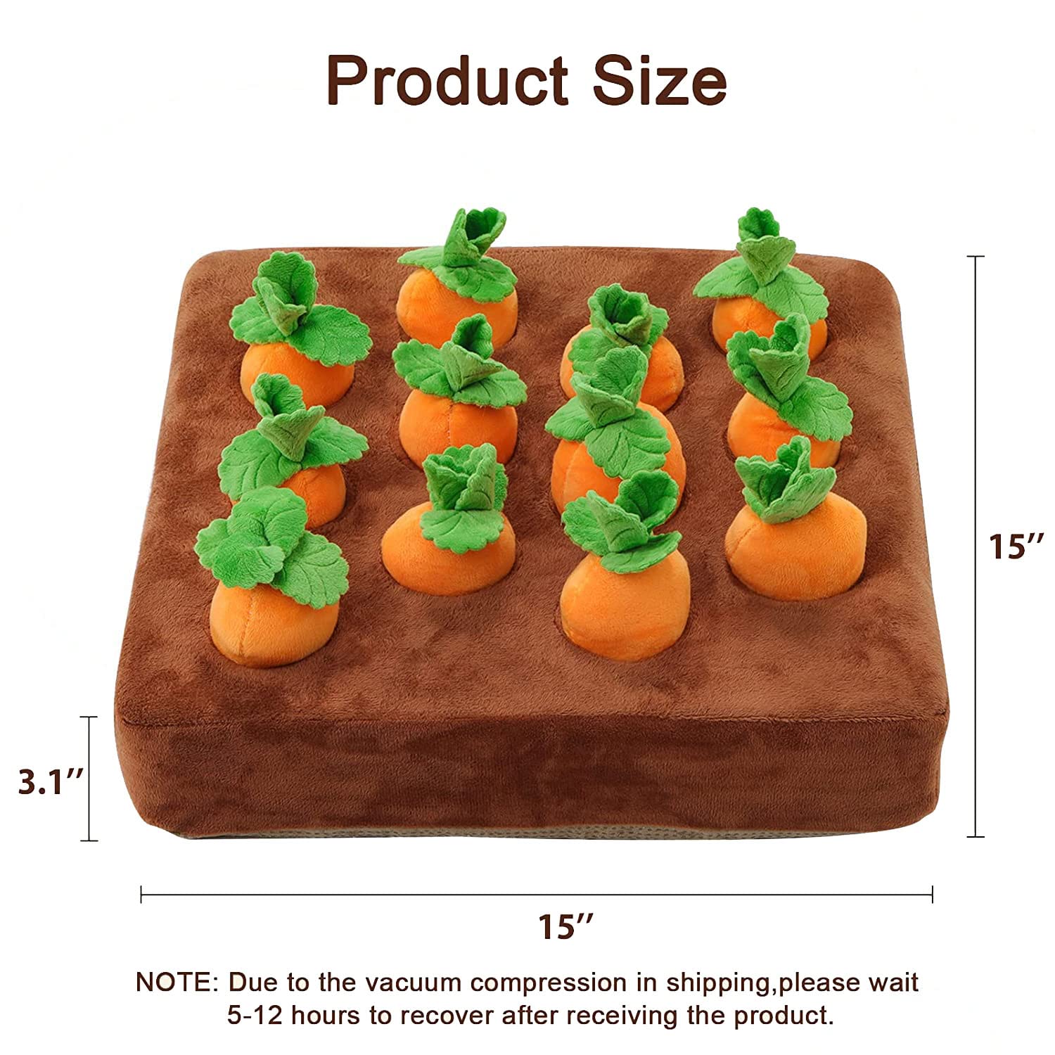 ANTIOCH Giocattoli Interattivi per Cani, Carota per Cani, Giocattoli Puzzle Peluche 2 in 1, Giochi Alimentazione per Naso per Alleviare lo Stress degli Animali Domestici