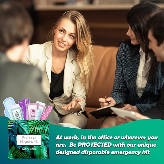 Green Fern Style Menstrual Kit All-in-One 50 Pack | Convenience on The Go | Period Kit Pack for Travelling, Tweens & Teenagers or just When Youre Out | Individually Wrapped Feminine Hygiene Product...