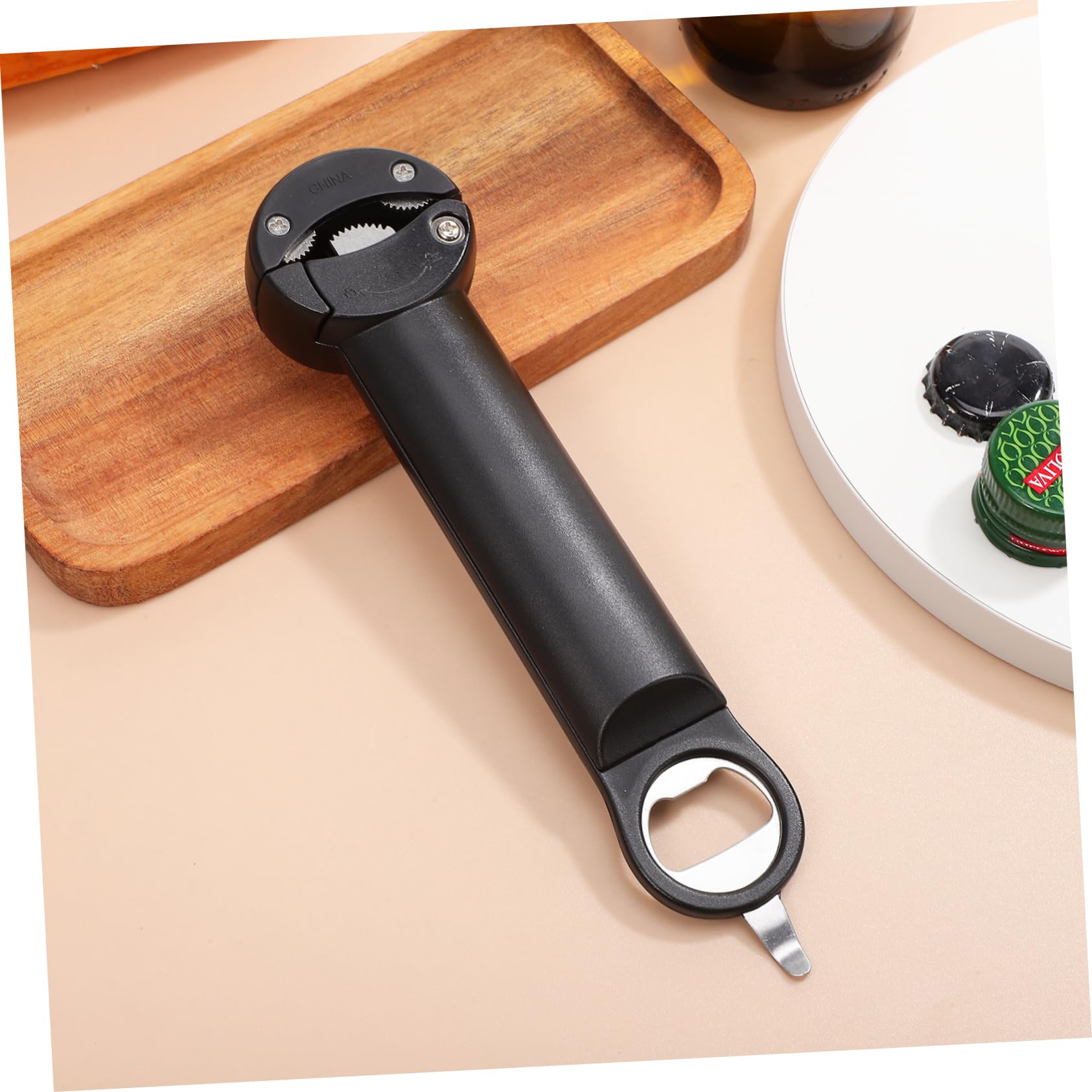 PRETYZOOM Apriscatole Regolabile Da 5 Pezzi Apribottiglie Multifunzione Apriscatole Per Barattoli E Apribottiglie Non in Dotazione Per Anziani