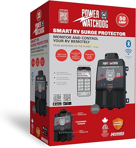 Miniatura 10 de Power Watchdog PWD50-EPO, protector de sobretensiones Bluetooth con apagado automático, 50 amperios, cableado