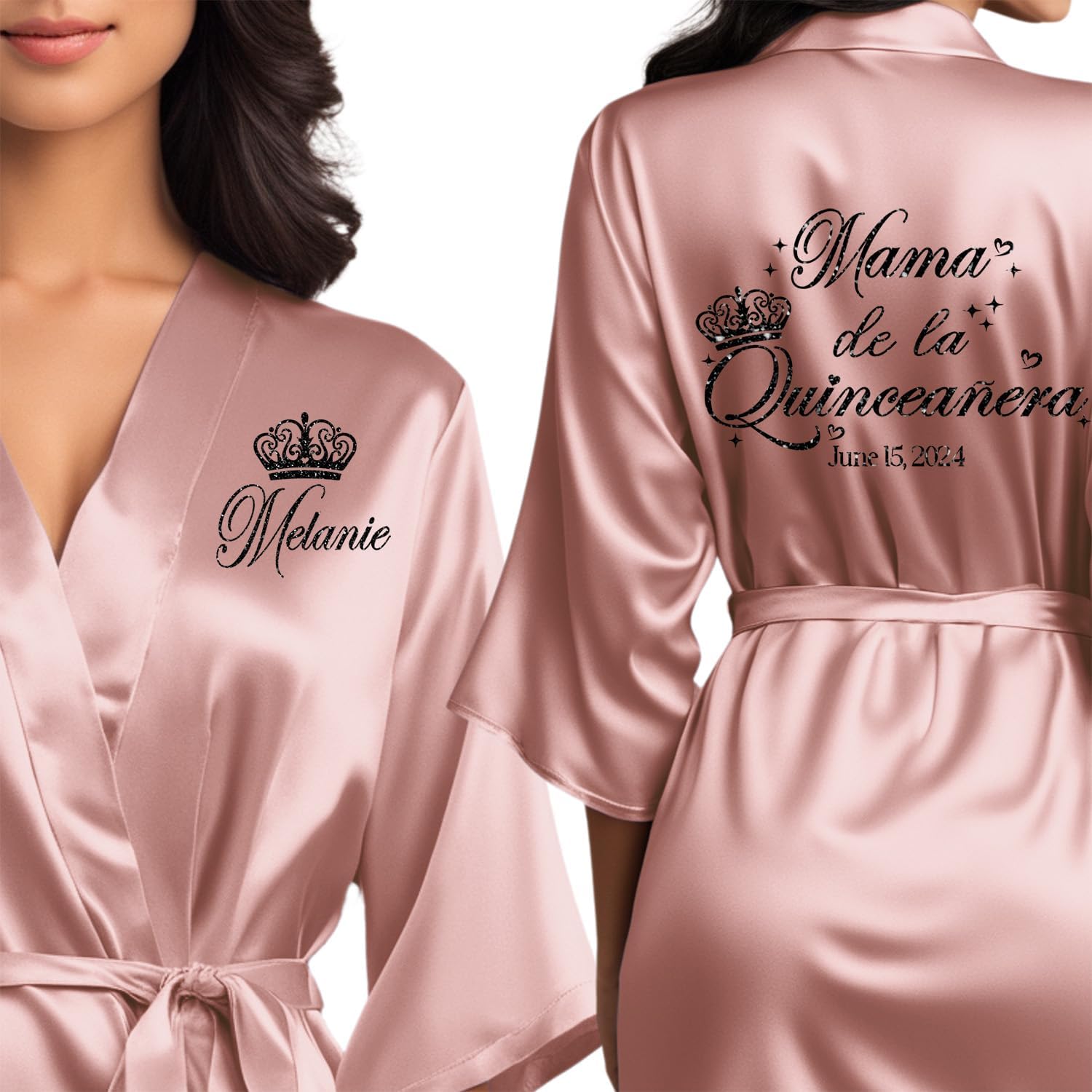 Mis Quince Anos Robes, Pretty Quinceanera Robes, Mama de la Quince, Quinceanera Gifts