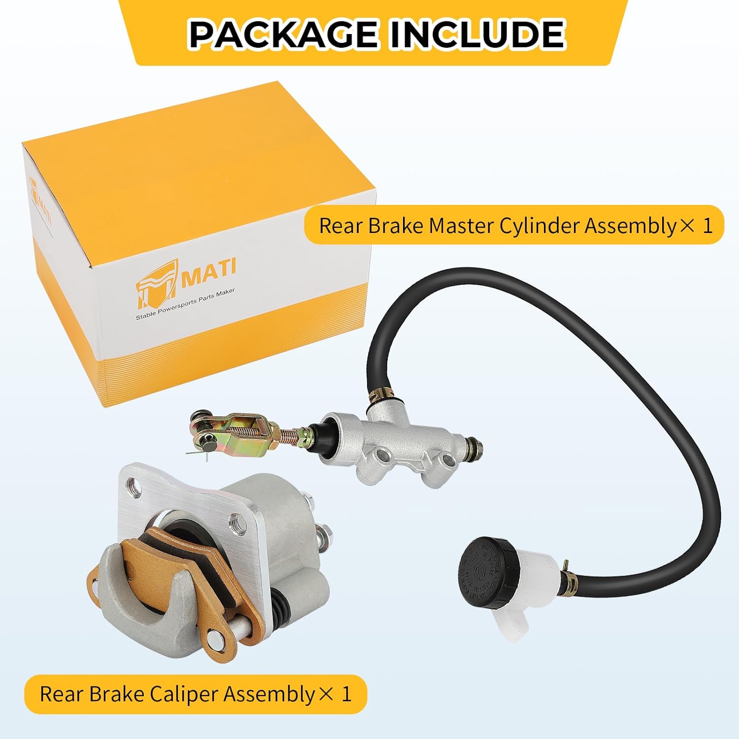 M MATI Rear Brake Master Cylinder & Caliper for 2011-2020 Sportsman 400 450 500 570 800 ETX Hawkeye 1911415 1911688 1912301