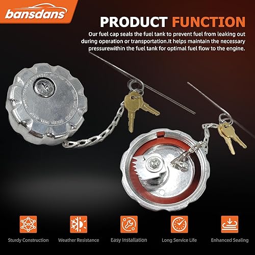 Miniatura 3 de 2 tapas de tanque de combustible para camión 20770691 de 3 pulgadas, tapa de combustible diésel con bloqueo para modelos de camiones pesados Volvo