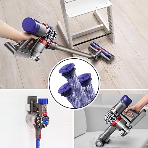 Miniatura 7 de Paquete de 3 filtros de repuesto para aspiradora Dyson V6 V7 V8 V10 DC58 DC59 DC62 filtro HEPA compatible con Dyson V6 V7 V8 DC59 DC58 Reemplaza