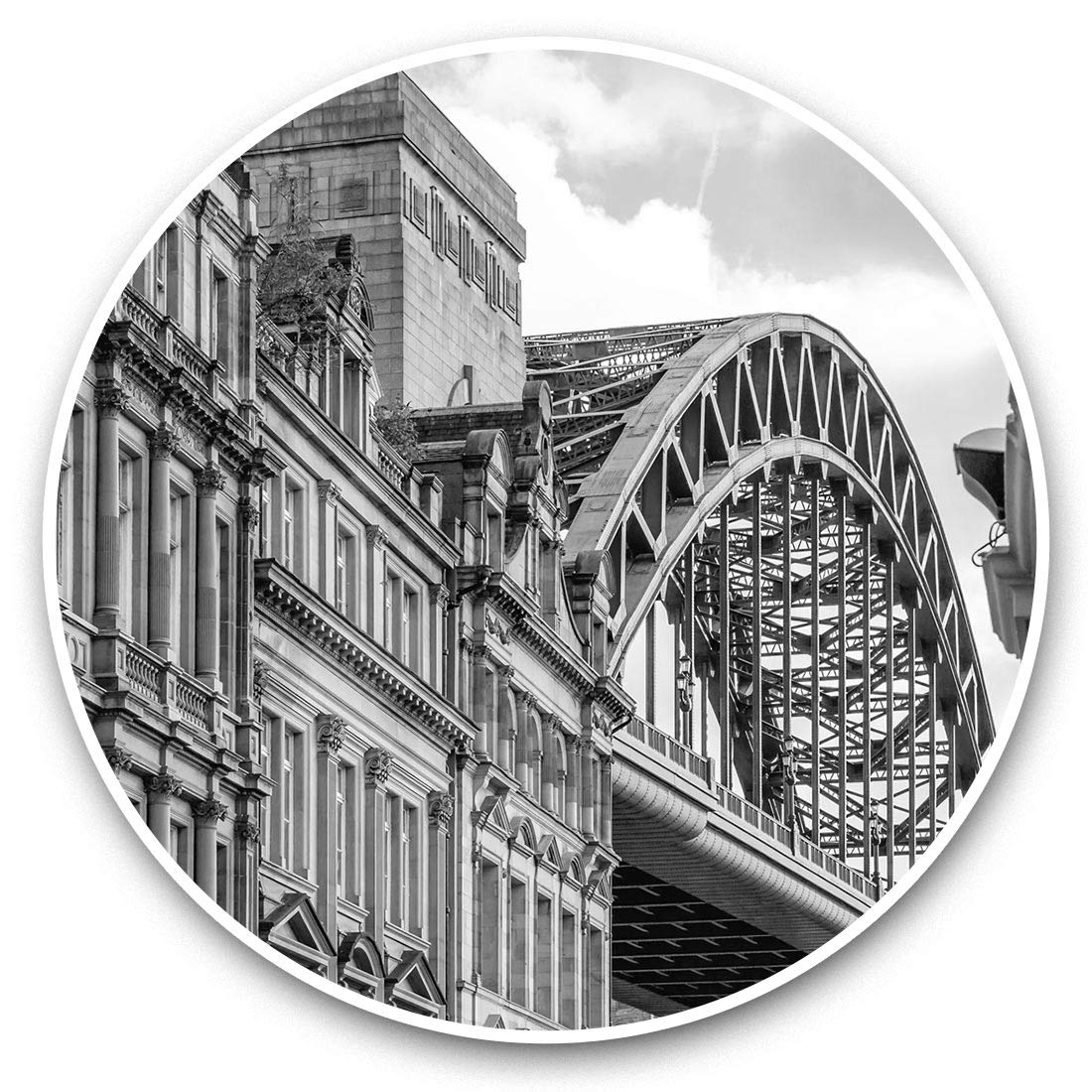 2 x 7.5cm Vinyl Stickers (bw) - Tyne Bridge Newcastle England UK Britain 43685