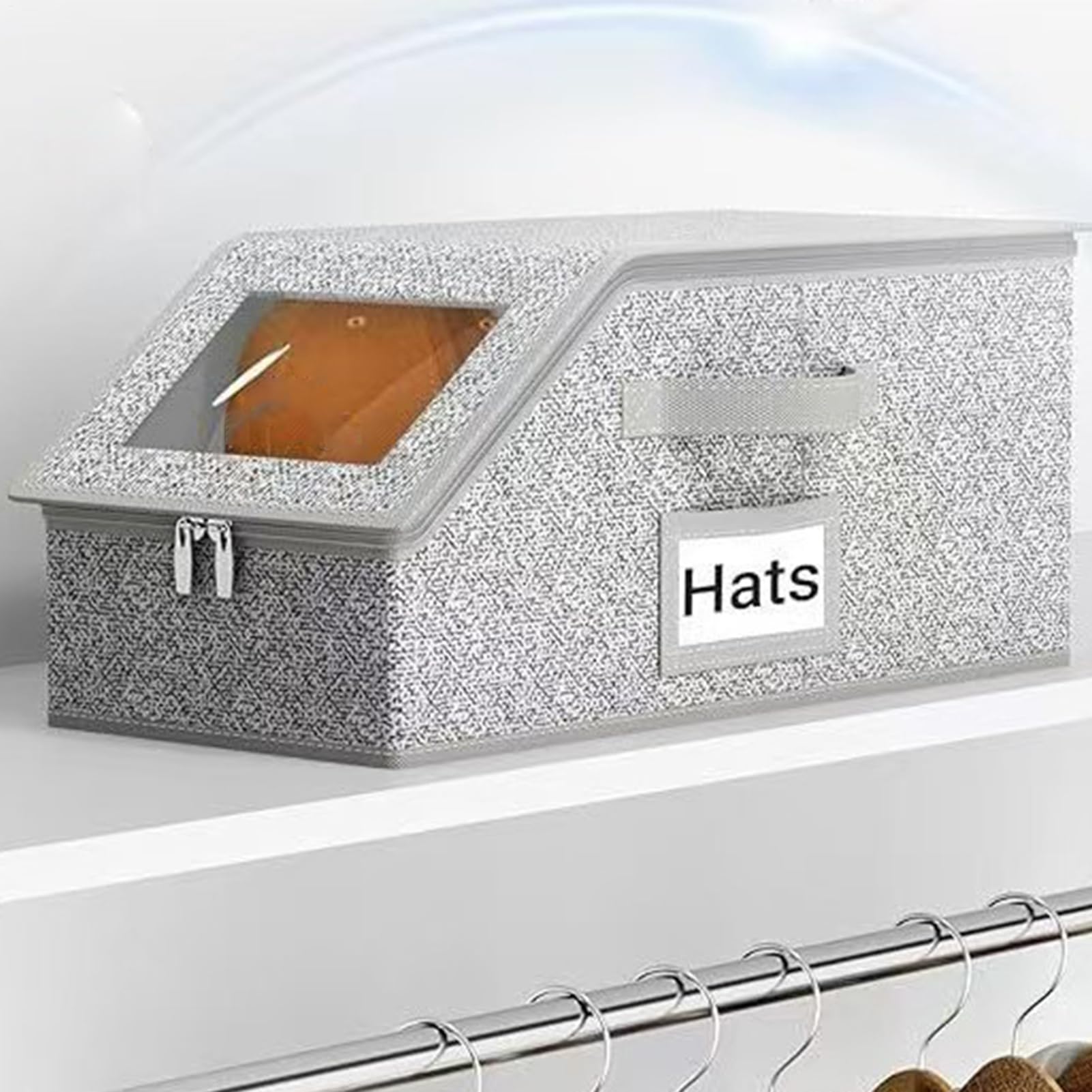 Qivine Stapelbarer Hut-Organizer – Transparente Box Für Bis Zu 24 Baseballkappen | Schrank-Organisation