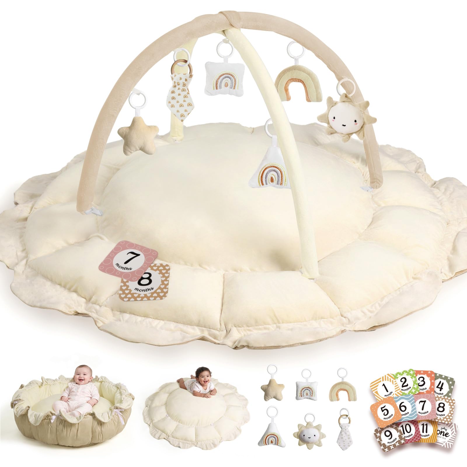 Amazon.com : HAM-MM 5-in-1 Convertible Baby Play Gym with 6 Toys