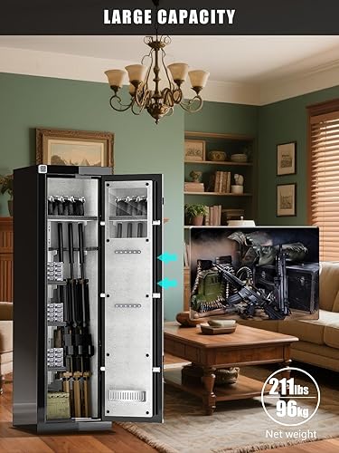 Miniatura 7 de Caja fuerte ignífuga con bloqueo digital  Caja fuerte grande de 8.12 pies cúbicos para pistola para el hogar, la oficina y los negocios  Diseño