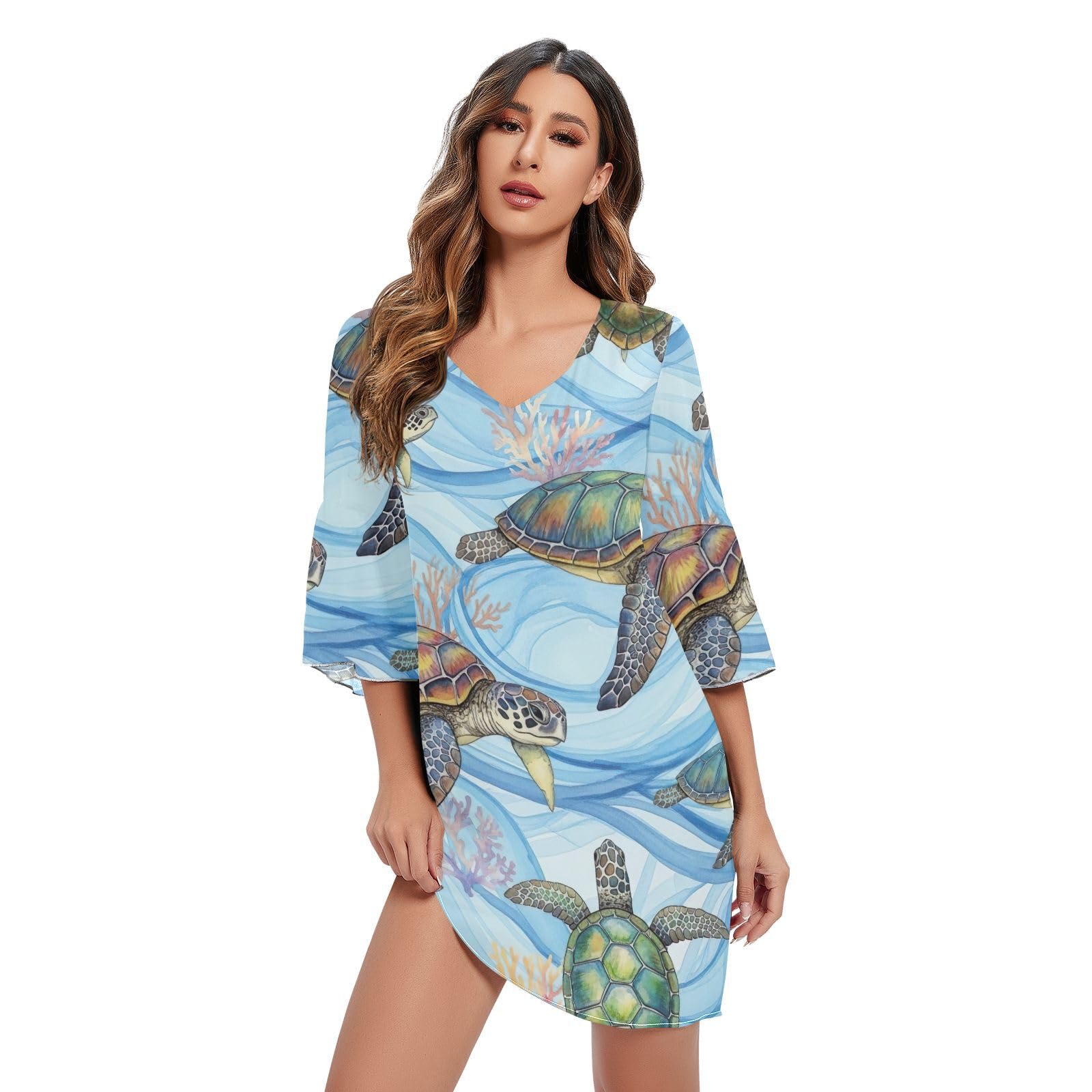 Robe de plage décontractée Turtles pour flâner sous le soleil des vacances d'été