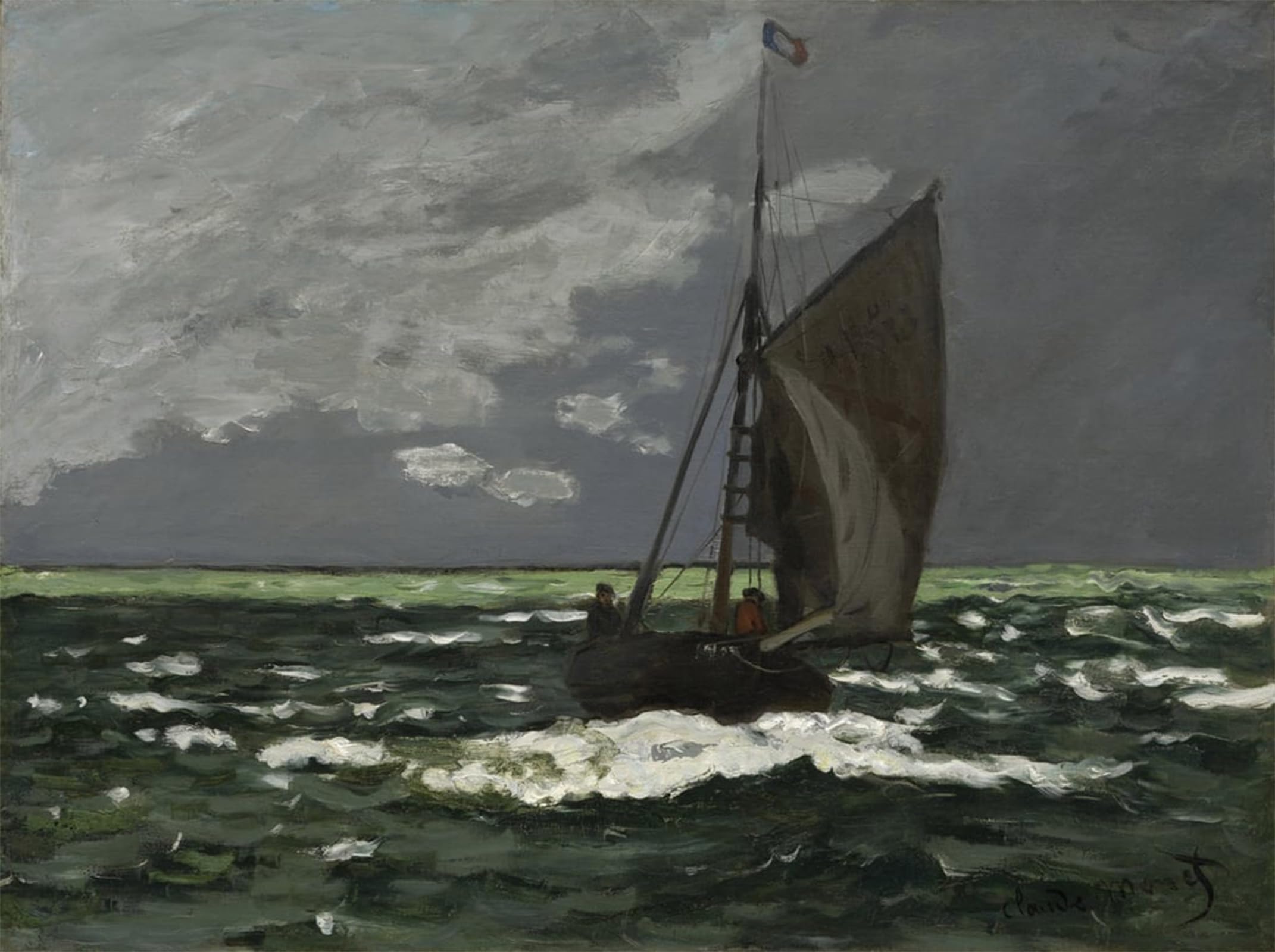 POSTERIIk Famous Modern Artwork Art Mural Seascape Storm by Claude Monet Oil Paintings Pictures for Home Decor 60x90cm