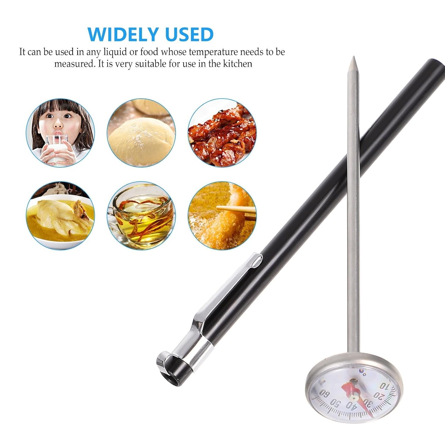 Instant Read Probe Type Thermometer for Water Milk Cooking