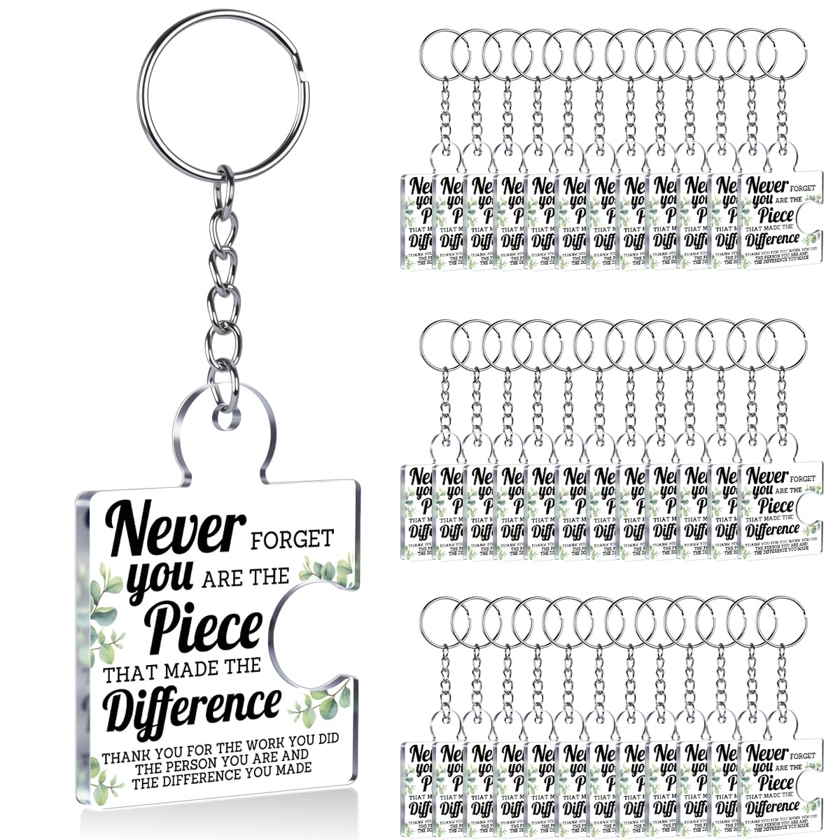 Team Appreciation Gifts Bulk Thank You Keychains for Coworkers