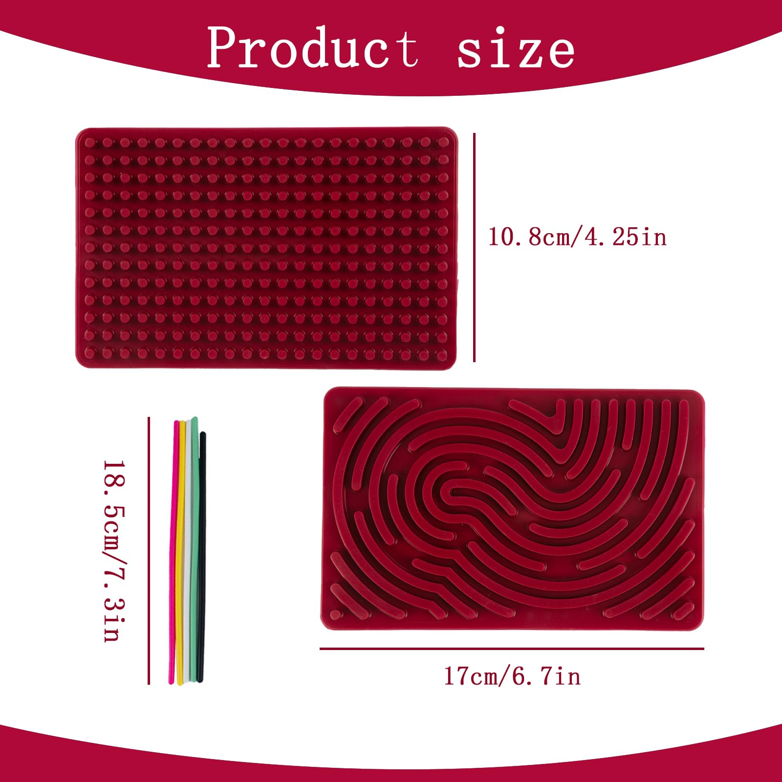 AYNKH Ultimate Sensory Toys Bundle, 2 Silicone Fidget Boards with 22 Strings and 2 Mesh Bags Perfect for Autism ADHD and Special Needs Developmental Toys Activities - Image 2