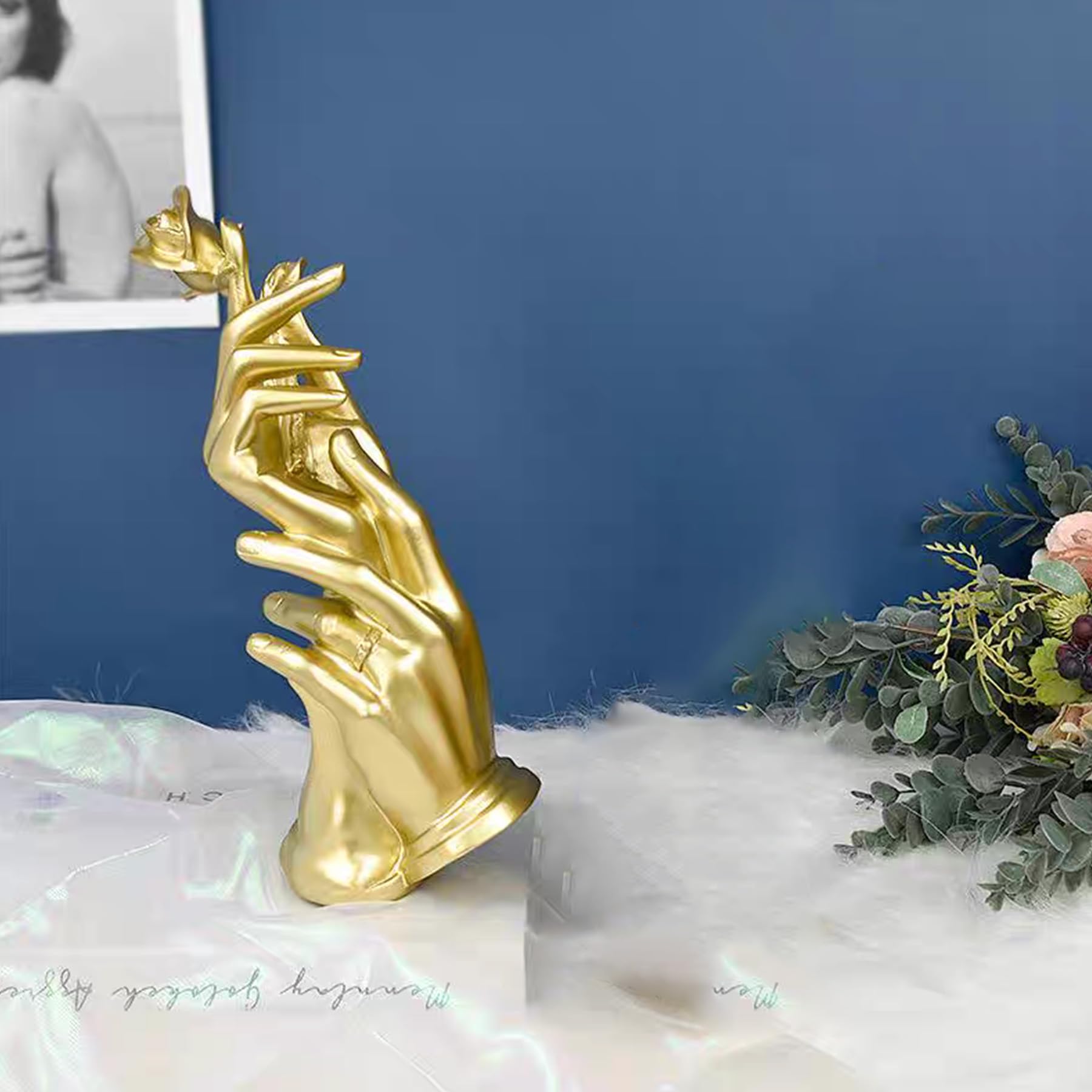 Statue e sculture di gesti, statue di gesti astratti, decorazione per la casa, perfetta per matrimoni, scrivania, decorazione, regali (oro)