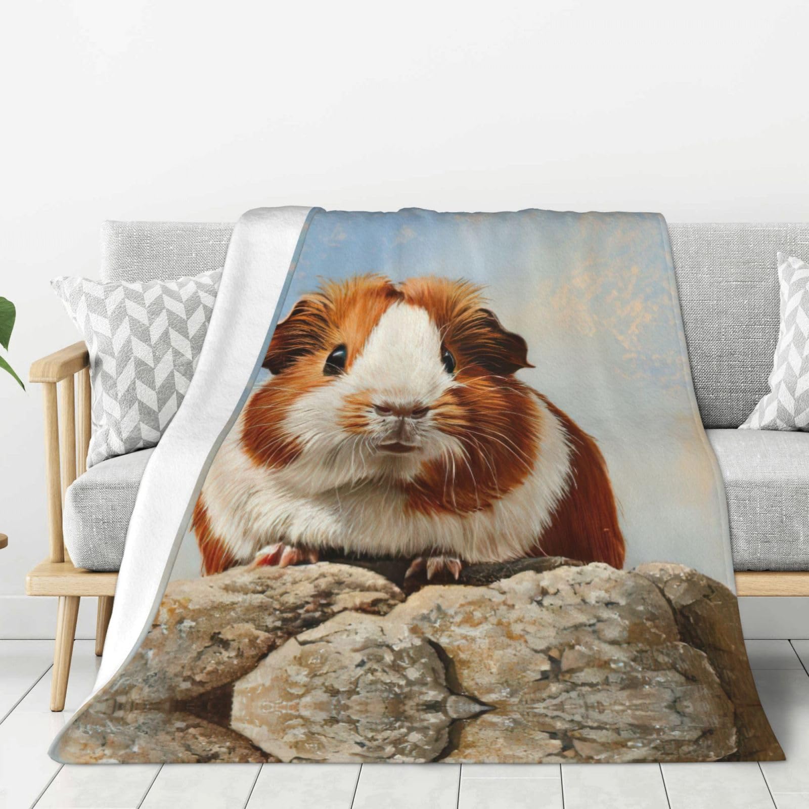 Couverture cochon d'Inde en flanelle : le cadeau super doux idéal pour les enfants