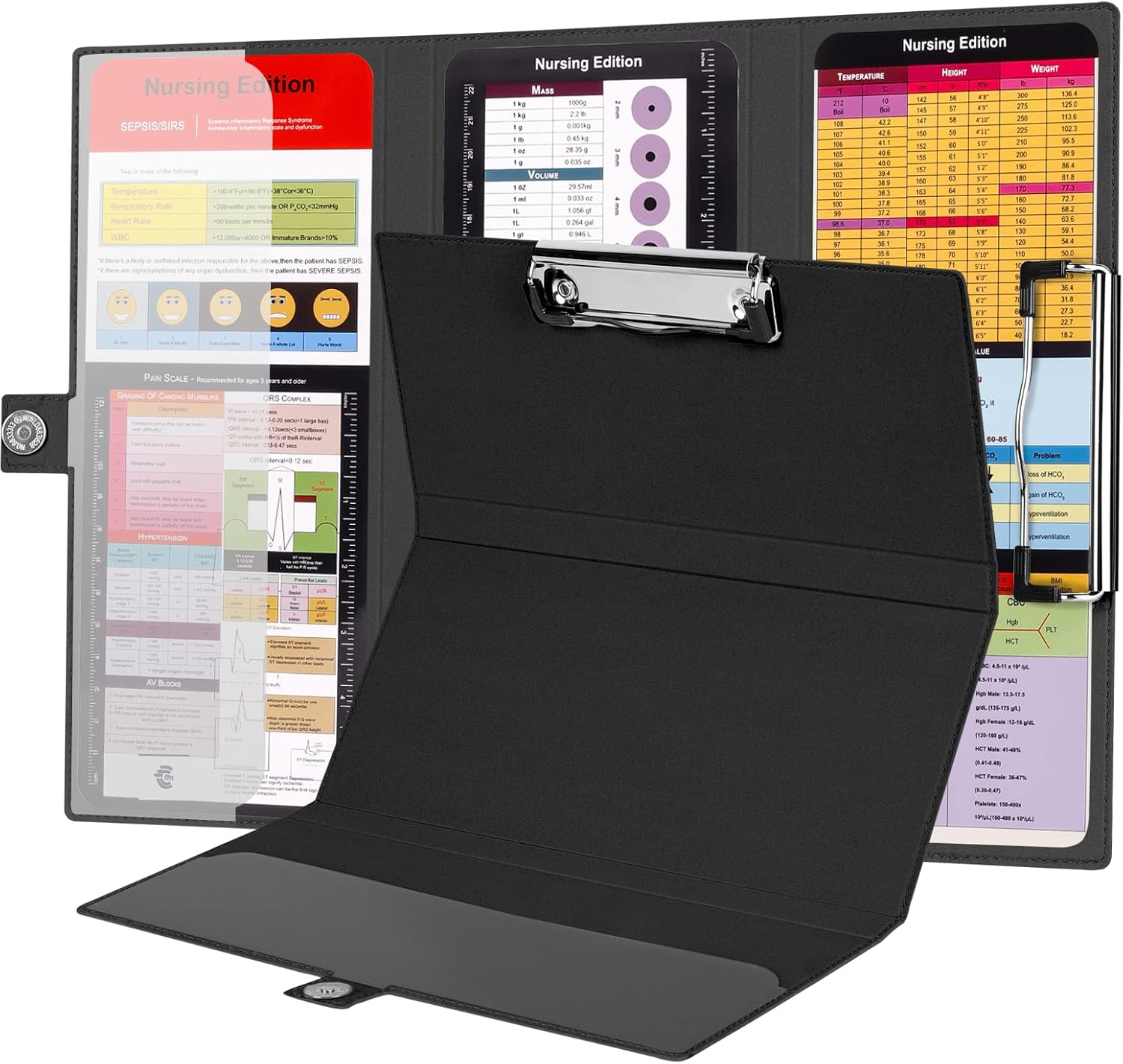 Nursing Clipboard Foldable Trifold Folding Nurse Clip