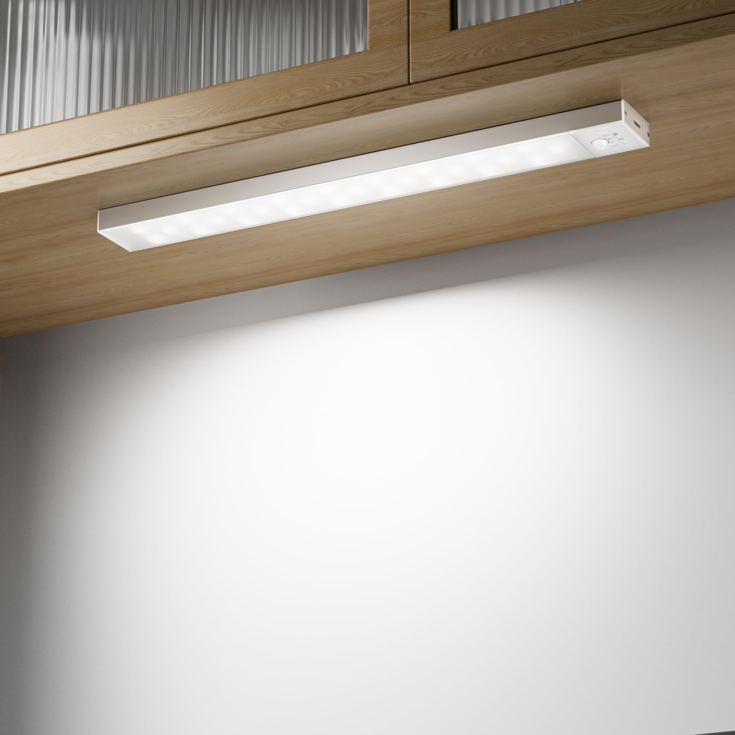 Ylatoial Luce Armadio LED con Sensore di Movimento, 4 Modalità Luce Sottopensile Cucina, USB Lampada LED Ricaricabile, Senza Fili Luci Notturna per Armadio Cucina Scale Corridoio Garage