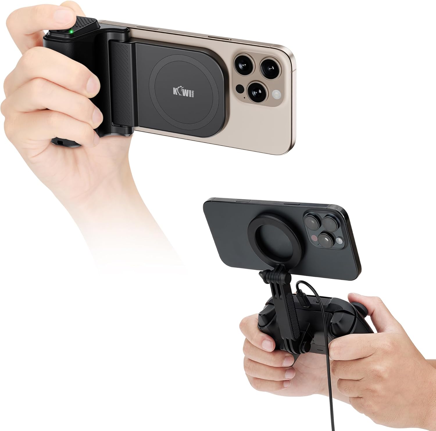 KIWIFOTOS Magnetic Phone Camera Grip +Magnetic Phone Mount for Xbox Wireless Gaming Controller for iPhone 17 16 15 14 Pro Max Samsung Pixel Smartphone