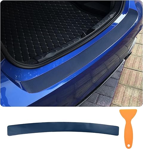 Kewucn Protector de parachoques trasero de automóvil, antiarañazos y abrasión, tira de entrada de puerta del maletero, calcomanías antideslizantes
