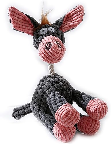 Miniatura 7 de TIKSON Juguete para perros de peluche de peluche chirriante juguete para mascotas masticar cachorros zorro naranja