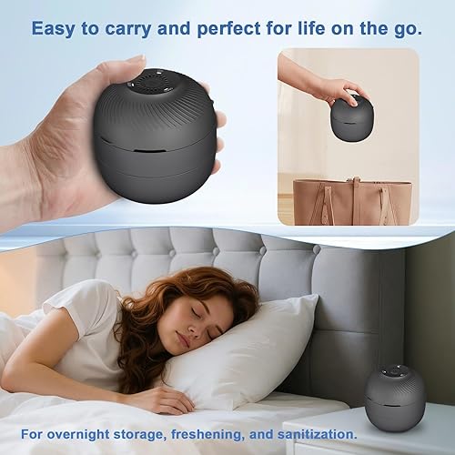 Miniatura 7 de Estuche todo en uno para dentaduras postizas y retenedores con funciones de remojo, refrescante, desinfección y almacenamiento  Solución completa de