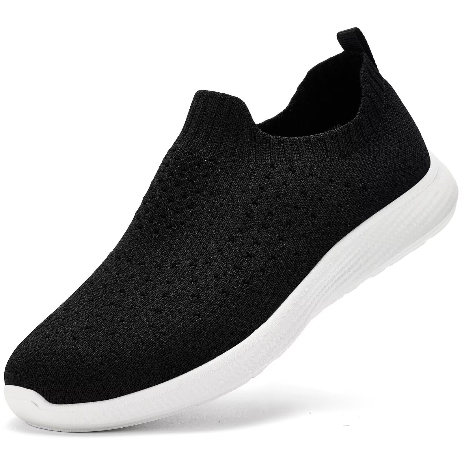 konhill Loafers für Frauen Slip auf Walking Schuhe Stricken