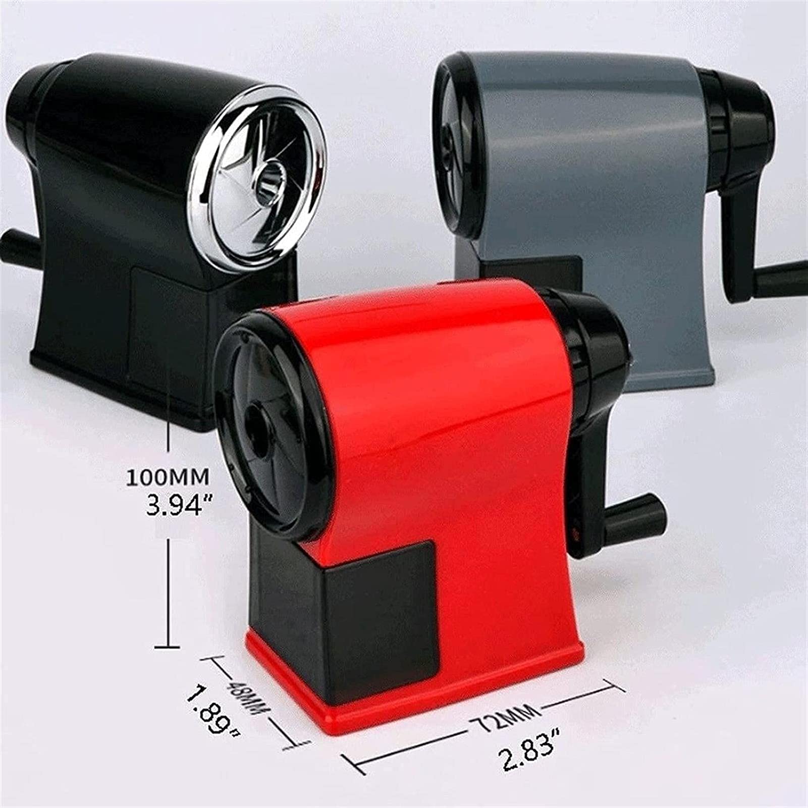 Niedlicher manueller Bleistiftspitzer für den Schreibtisch, rotierender Spiralbleistift, Schreibwaren-Bleistiftspitzer für die Schule, Rutschfester Griff, Handkurbelspitzer