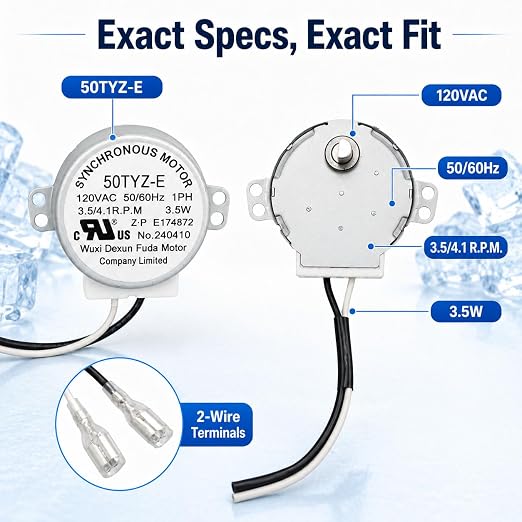 Motor Síncrono para Fabricadora de Hielo 120V 50TYZ-E miniatura 3