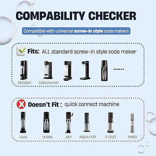 Miniatura 2 de Cilindro del CO2 60L para Sodastream, carbonatador del intercambio compatible con los aparatos SodaMaker, Cilindros del hilo Adaptación FIZZ, UN