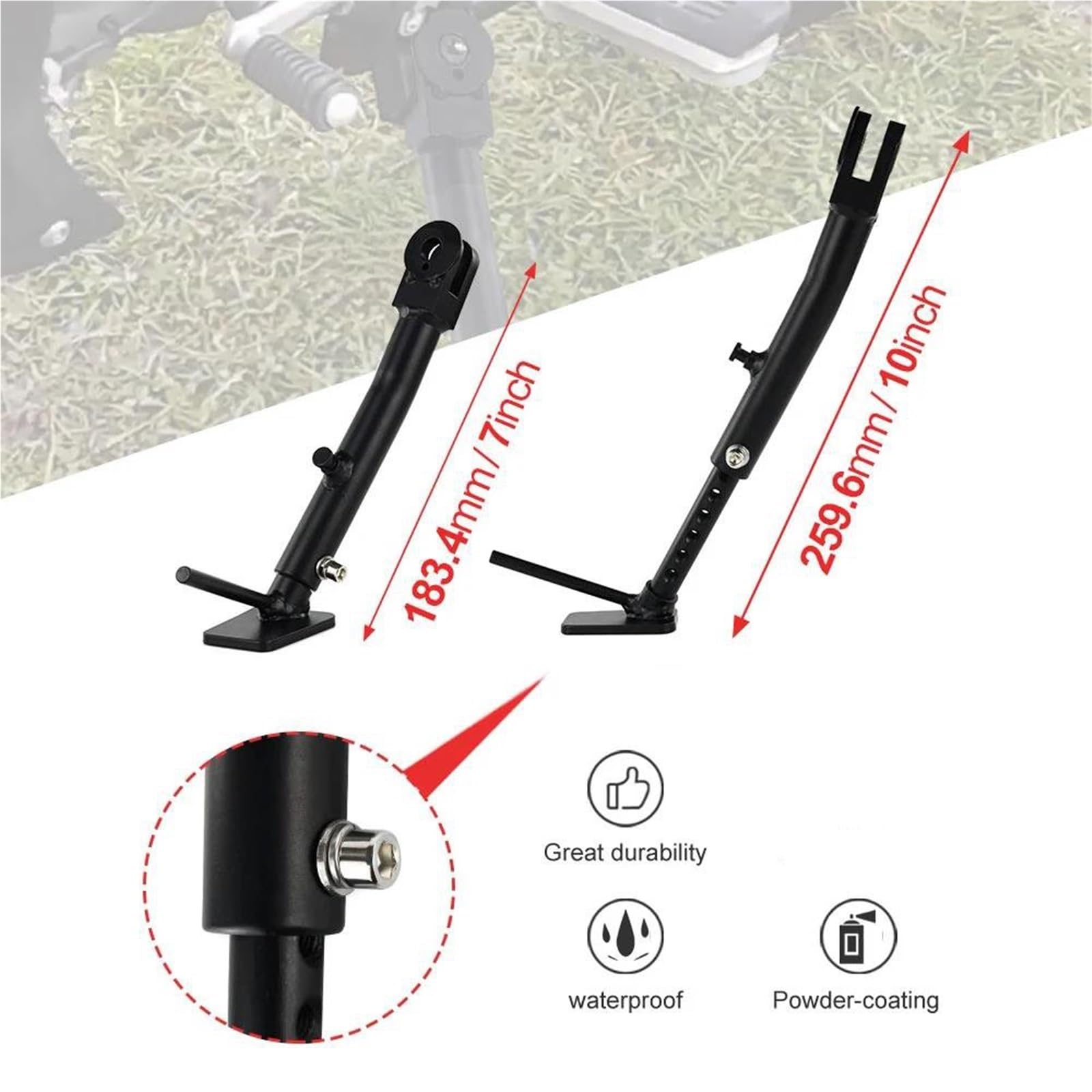 Rivestimenti Laterali Supporto Cavalletto Laterale Cavalletto Regolabile Moto per Varadero XL1000V 2003 2004 2005 2006 2007 2008-2011