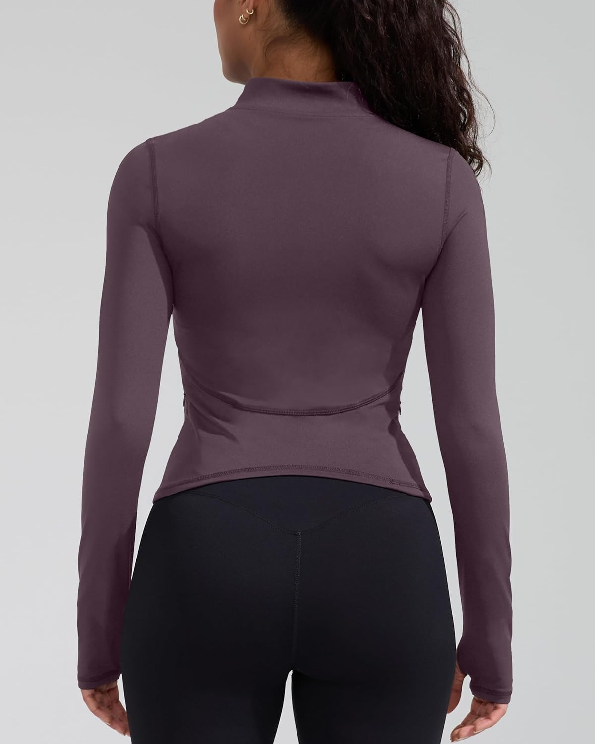 Running Workout Jackets for Woman Lightweight Athletic Tops Slim Fit Yoga Sportwear with Thumb Holes Full Zip - Image 2