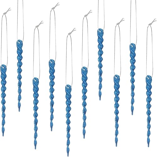 Miniatura 7 de 30 piezas de carámbanos de plástico torcidos de plástico para decoración de carámbanos de Navidad, árbol de Navidad y vacaciones, fiesta de Navidad,