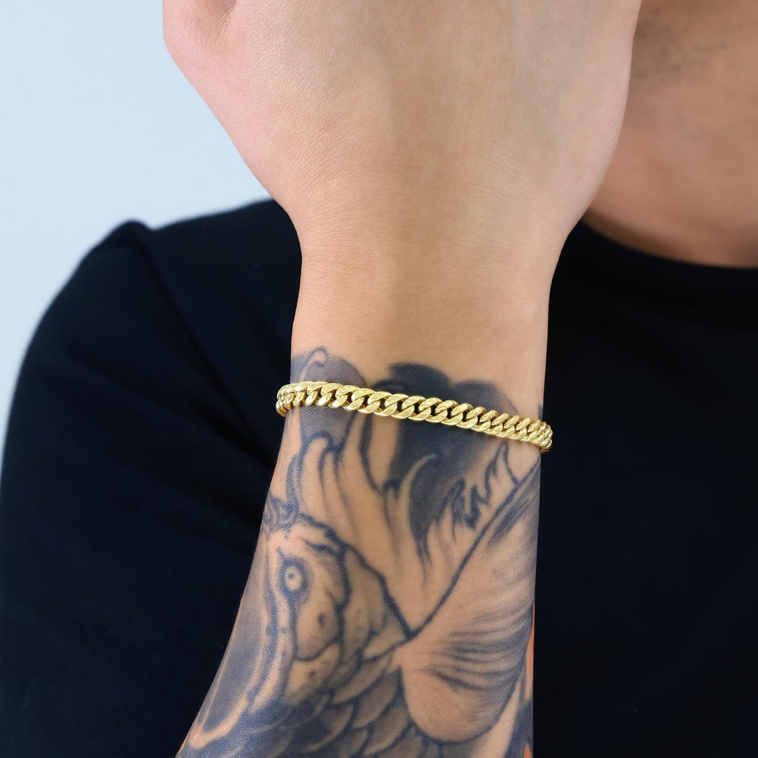 Nuragold 14k Real Yellow Gold Miami Cuban Link 5.5mm Chain Bracelet (7"-9") Italian Jewelry for Men & Women