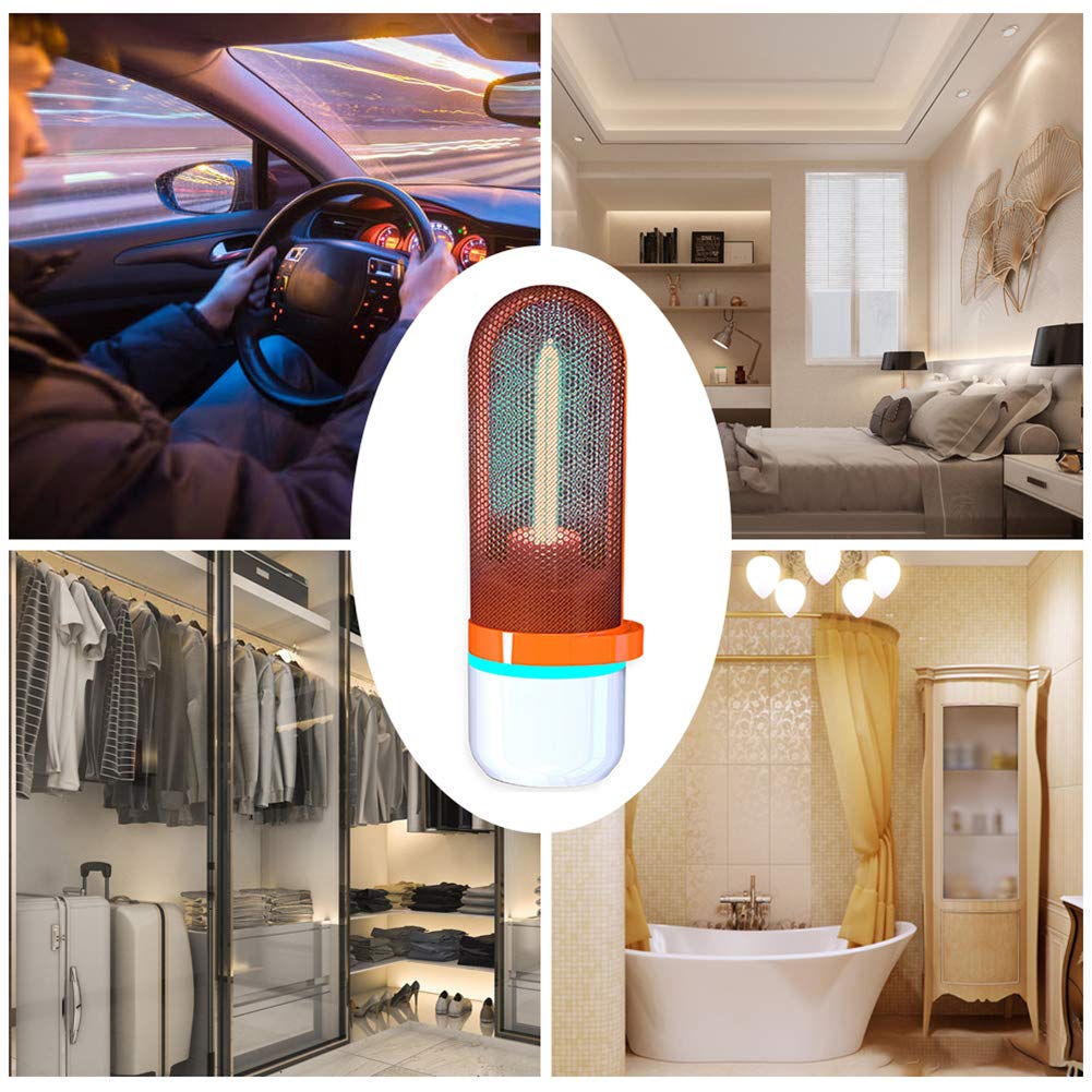 UV de la lámpara de ozono, USB portátil recargable esterilizador ultravioleta del accesorio ligero, hogar de la lámpara UVC Para el hogar baño limpio,Naranja