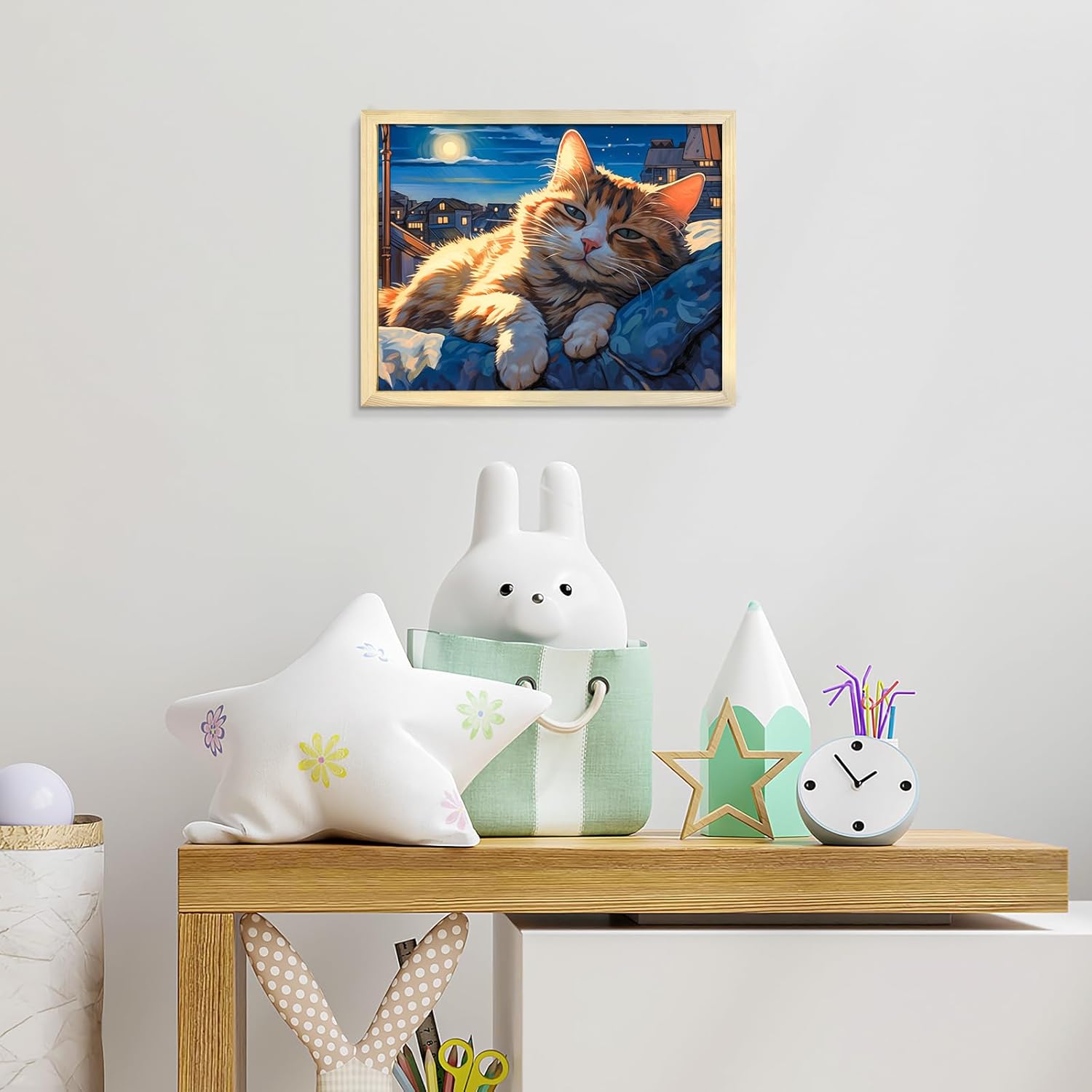 100 Piece Puzzles for Kids, Sleepy Cat 100 Piece Puzzles for Adults, Side Lying Cat Puzzle Cozy Scene Puzzle, Cute Kitten Jigsaw Puzzles 100 Pieces for Seniors Teens Kids Ages 6-10