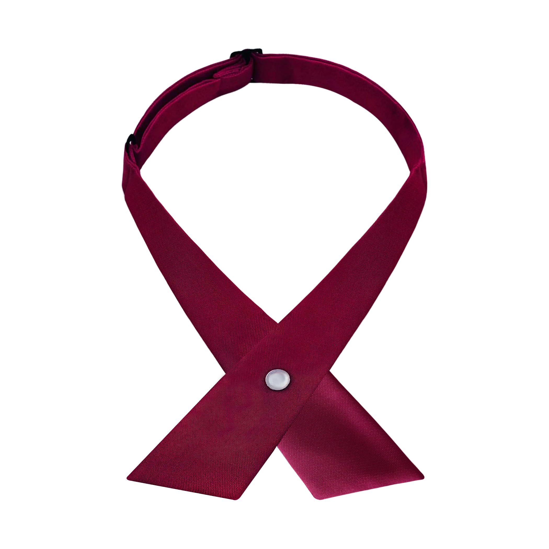 Syaya Women's Wine Red /Men Cross Bow Tie, Pre Tied Crossover Necktie For Janpanese School Girl Jk & Jc Uniform Or Cosplay W-B-T2, Maroon, One Size