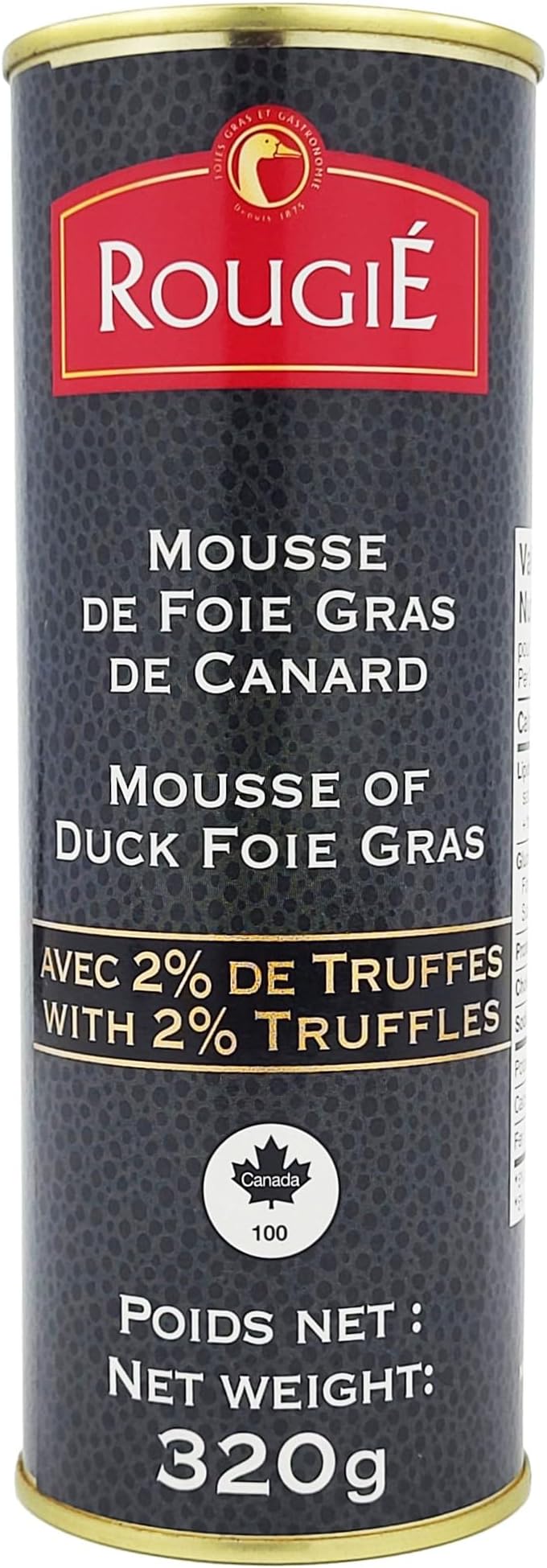 Mousse of Duck Foie Gras with 2% truffles 11.28 oz
