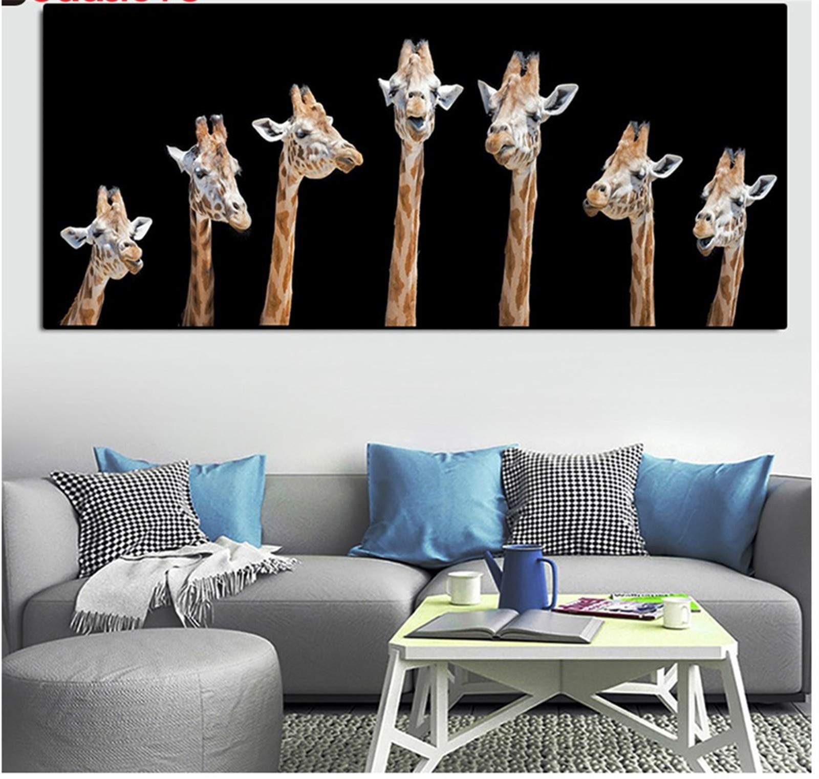 Anti-Stress Facile : Broderie Diamant Girafe Grande Toile Déco Sans Peinture