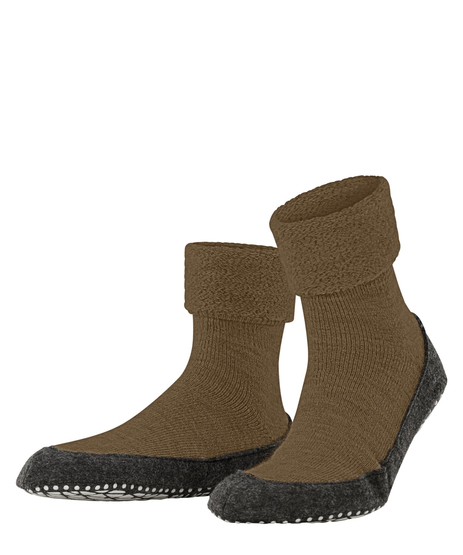 FALKE Cosyshoe M Hp Wool Grips On Sole 1 Pair Grip socks, Beige Wood 4241, 8.5/9.5 UK