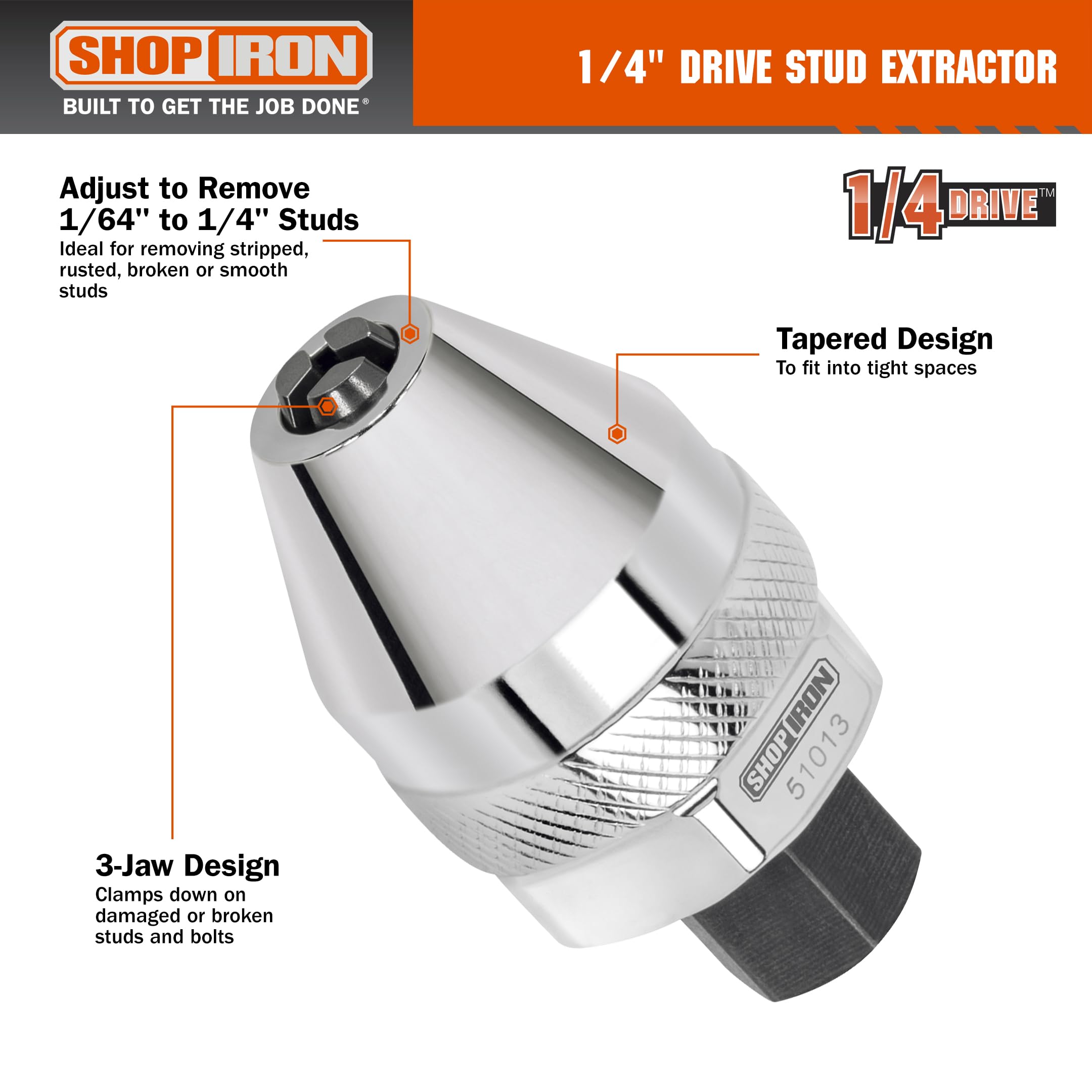 Amazon.co.jp: Shop Iron 51013 1/4インチドライブミニスタッド