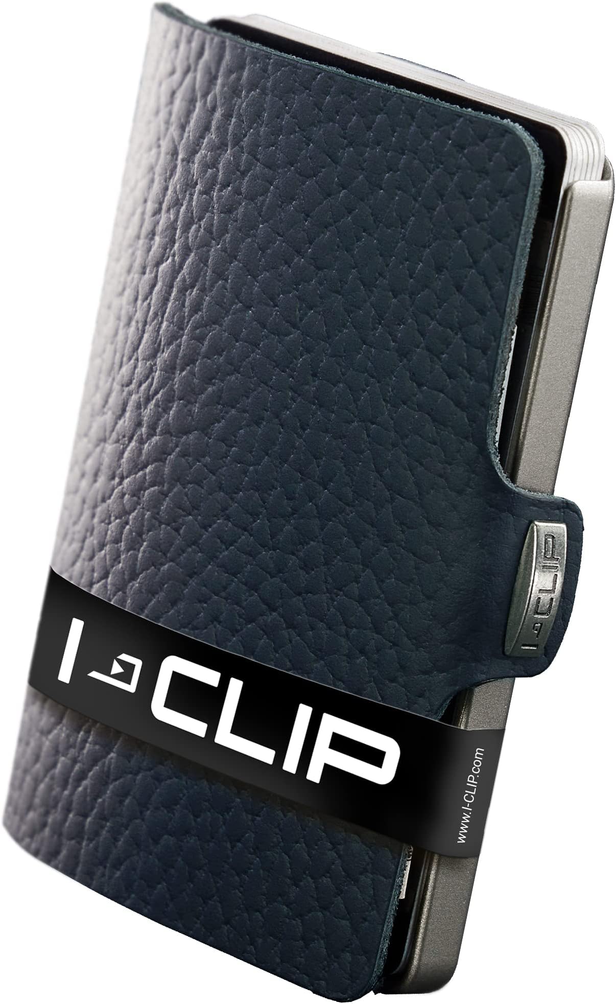 I-Clip Eye Clip Cowhide Leather Credit Card Case Navy IC-CAL/BL