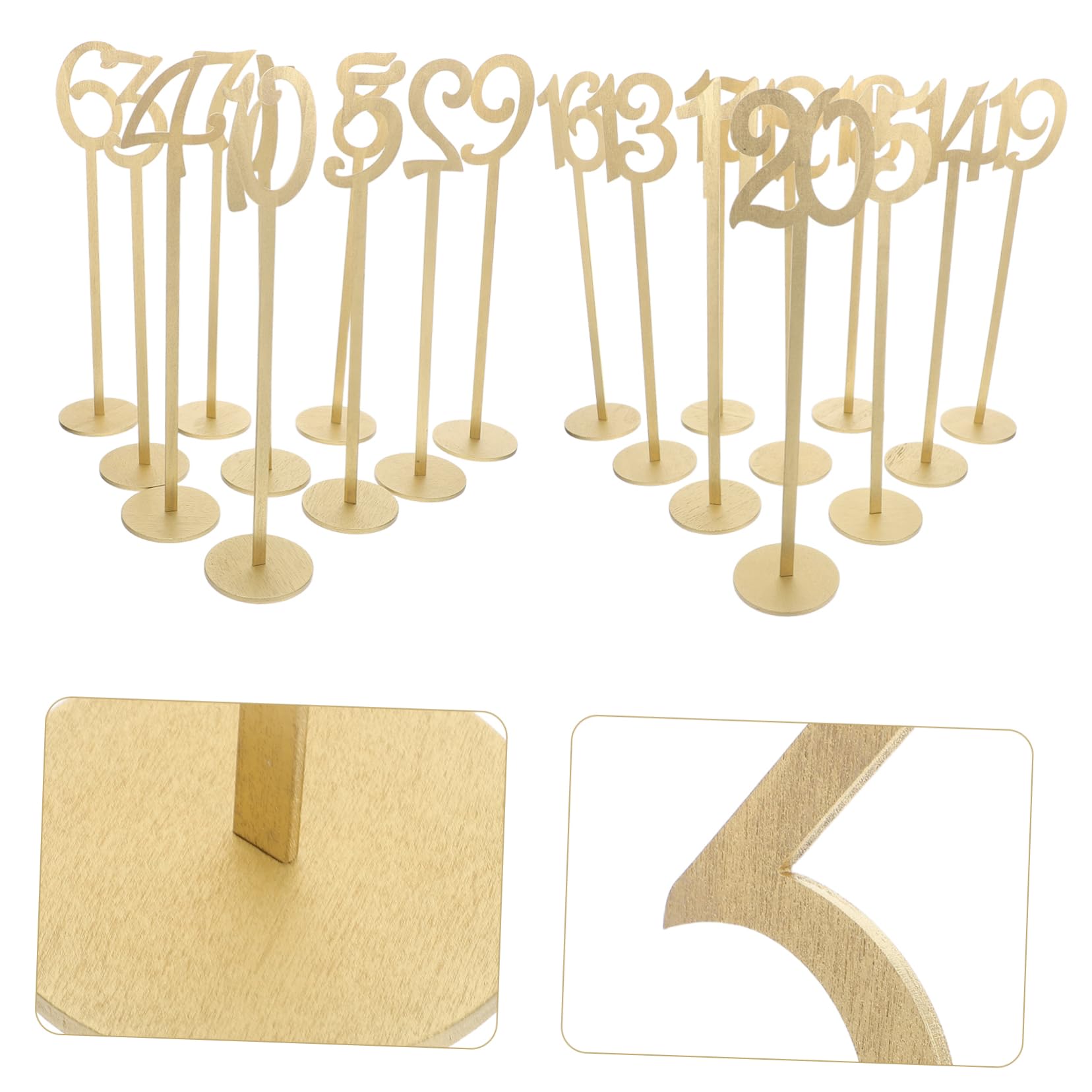 BESTYASH 20 De Mesa De Madera Con Soporte, Del 1, Centros De Mesa Para Bodas, Cumpleaños, Fiestas, Restaurantes, De Asientos,