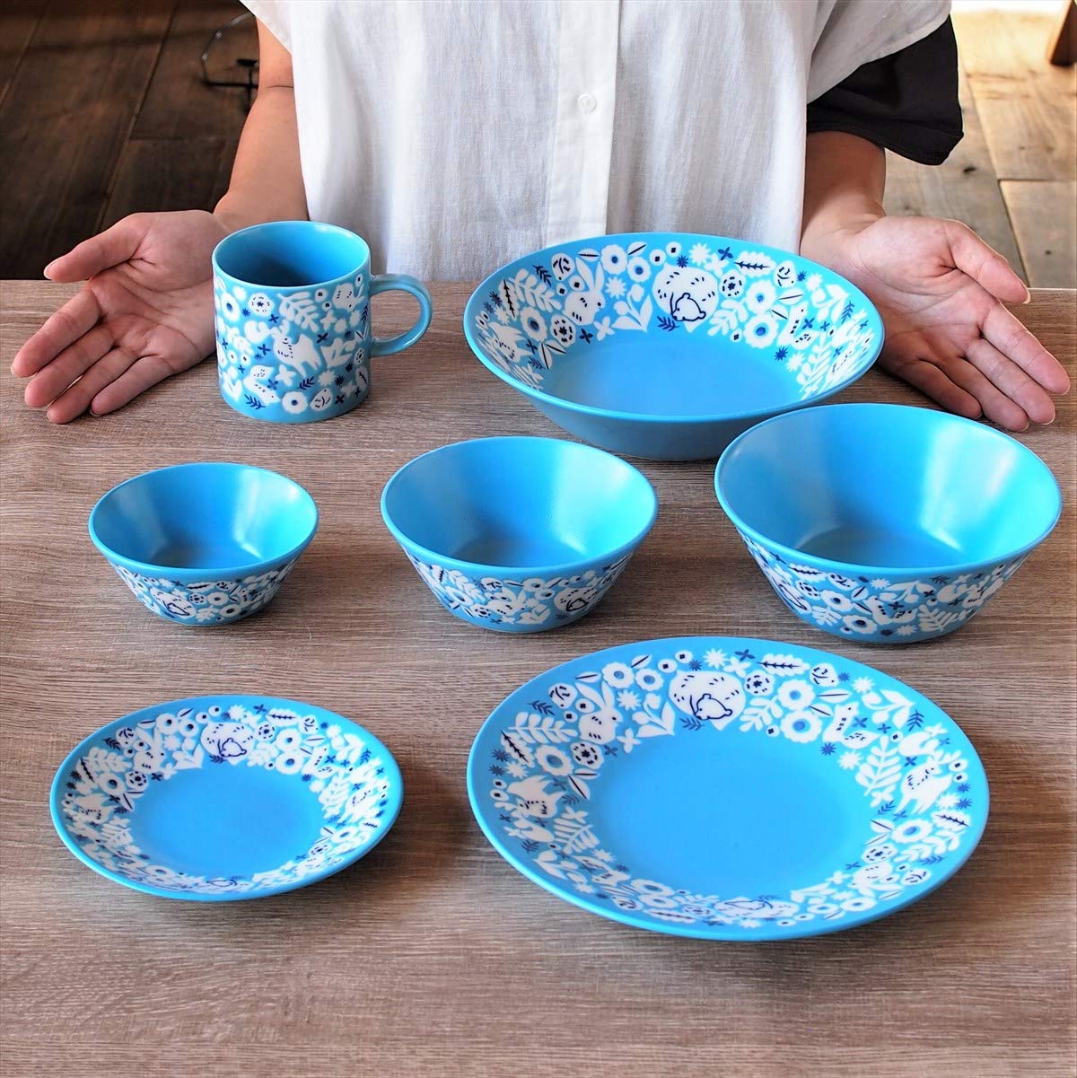 【KUKKA】 美濃焼　食器セット　7点 Amazon.co.jp: みのる陶器 美濃焼 KUKKA アクアブルー 食器7点セット