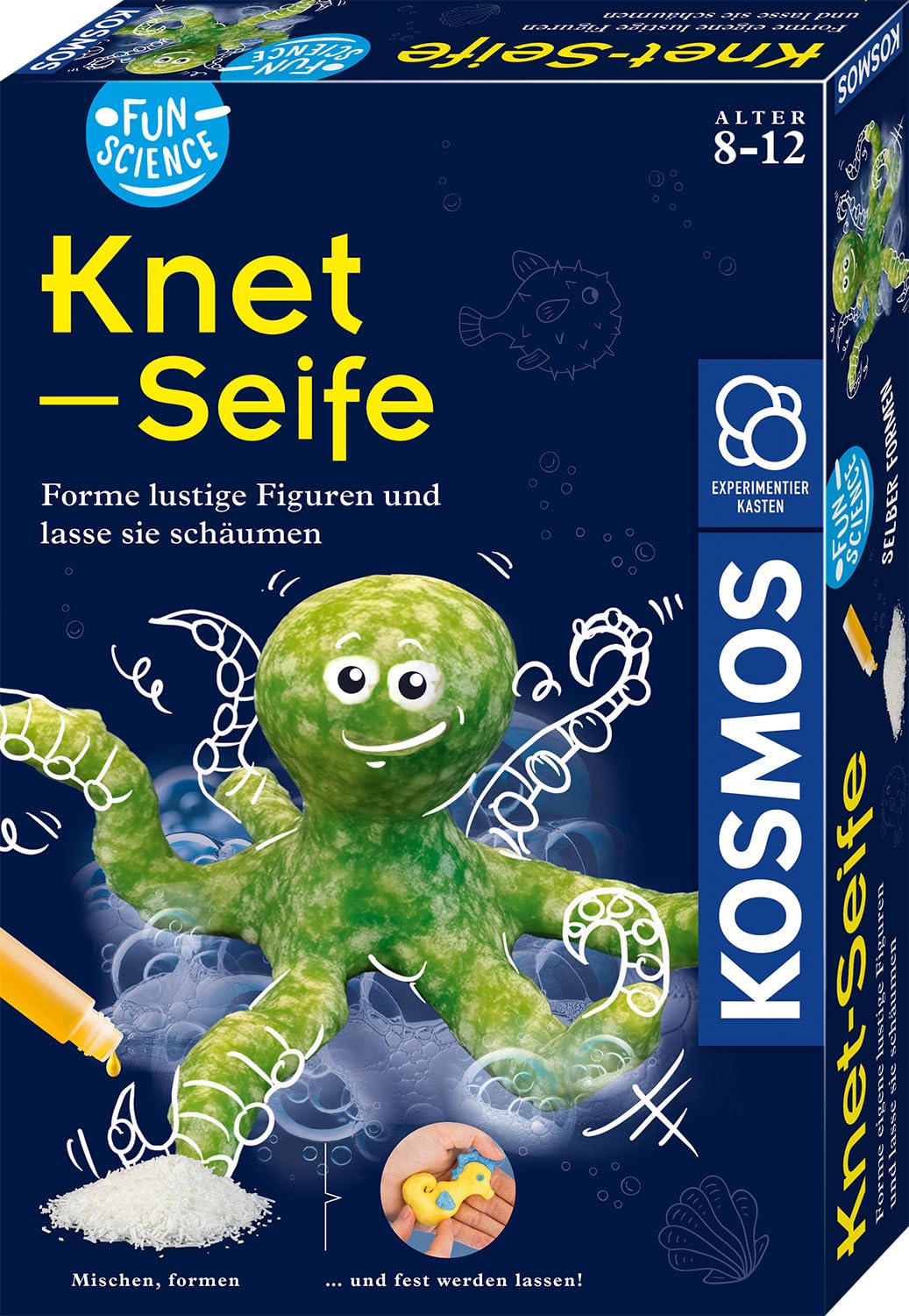 KOSMOS Fun Science Knet-Seife, Forme lustige Figuren und Lass sie schäumen