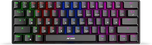 Ant Esports MK1300 Mini Wired Mechanical Gaming Keyboard with 60% Compact Form Factor – Outemu Blue Switches