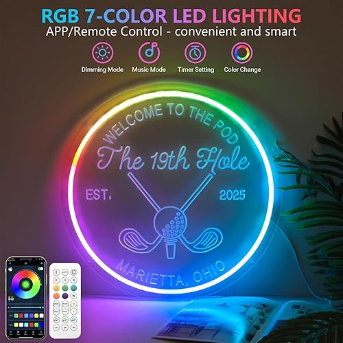 Miniatura 9 de Letrero de neón para decoración de pared de bar del hogar, bar, luces LED de neón regulables con temporizador, letreros de luz de vidrio para