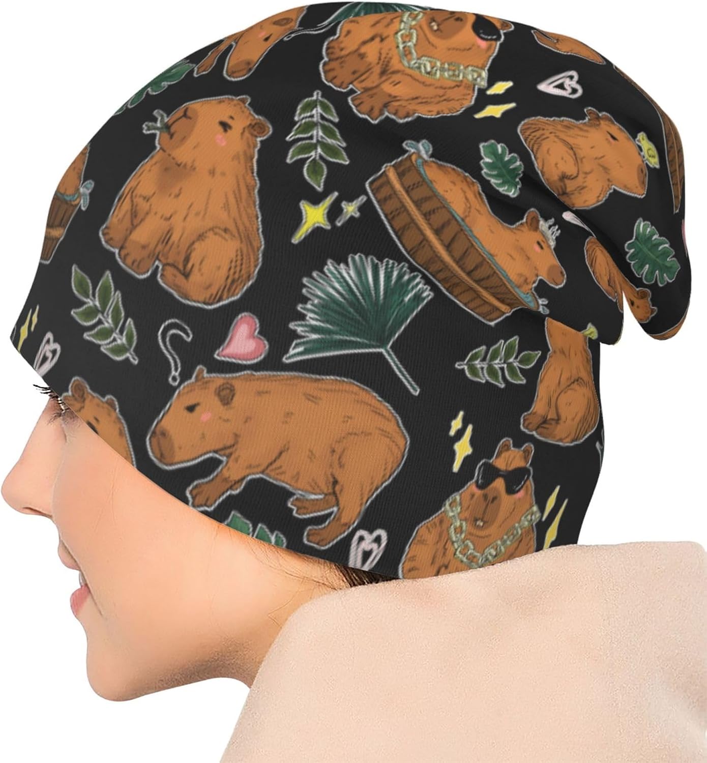 Beanie Hat Skull Cap Chemo Hat Slouchy Cap Headwear Stretch Knitted Hats - Image 7