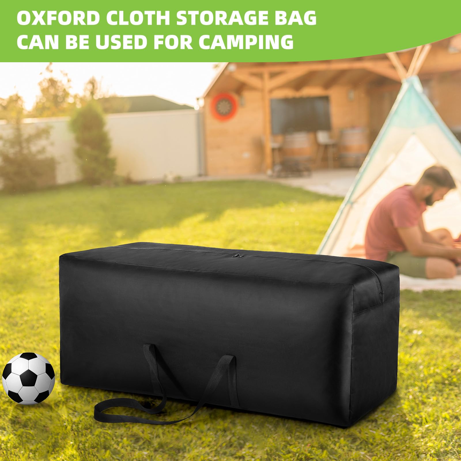 Confezione da 2 federe per cuscini in tessuto Oxford 600D, resistenti, impermeabili, anti-UV, per albero di Natale, con cerniera e manici (748L)