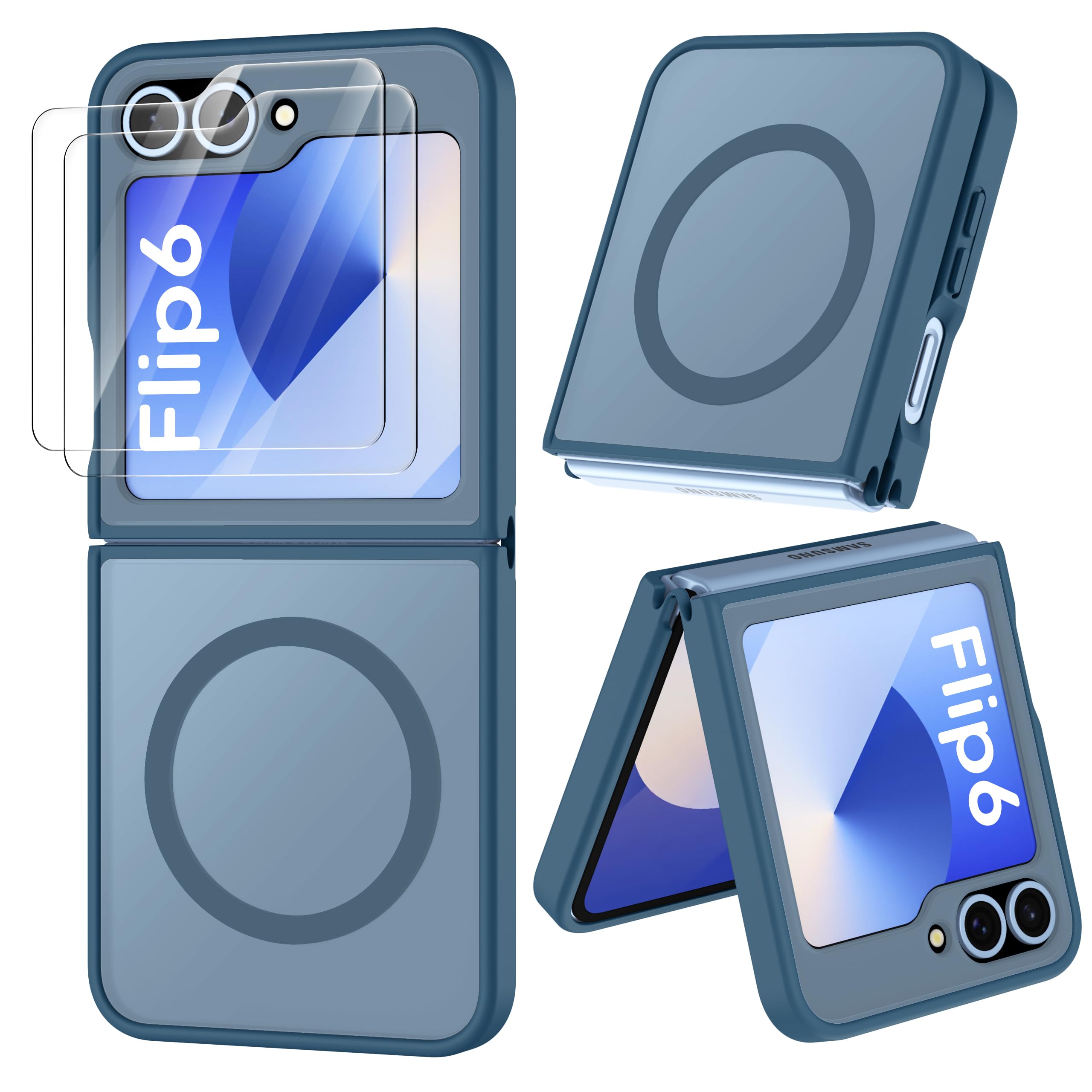 ORETECH Magnetic for Samsung Galaxy Z Flip 6 with 2 x Screen Protector